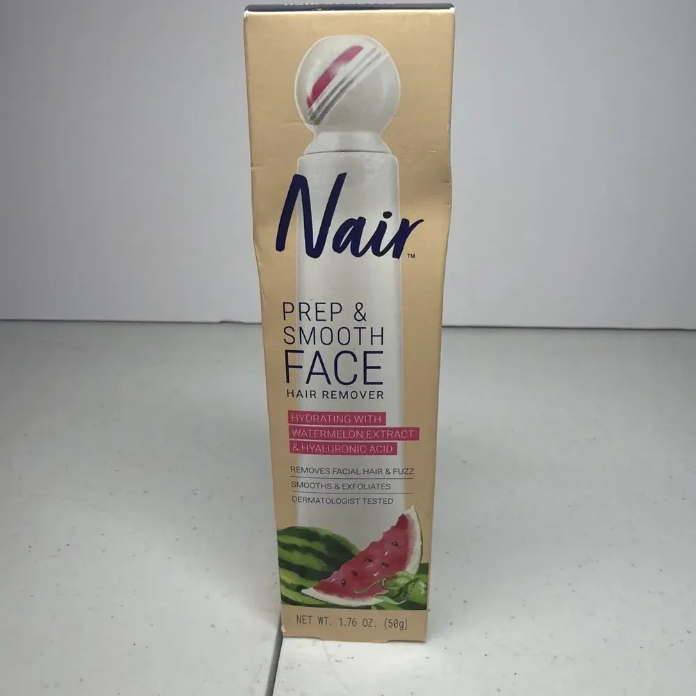 Nair Prep & Smooth Facial Hair Remover Watermelon Hyaluronic Acid NEW